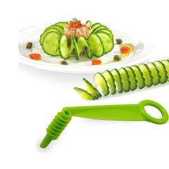 Handheld Spiral Vegetable Slicer Stainless Steel Blade Kitchen Tool