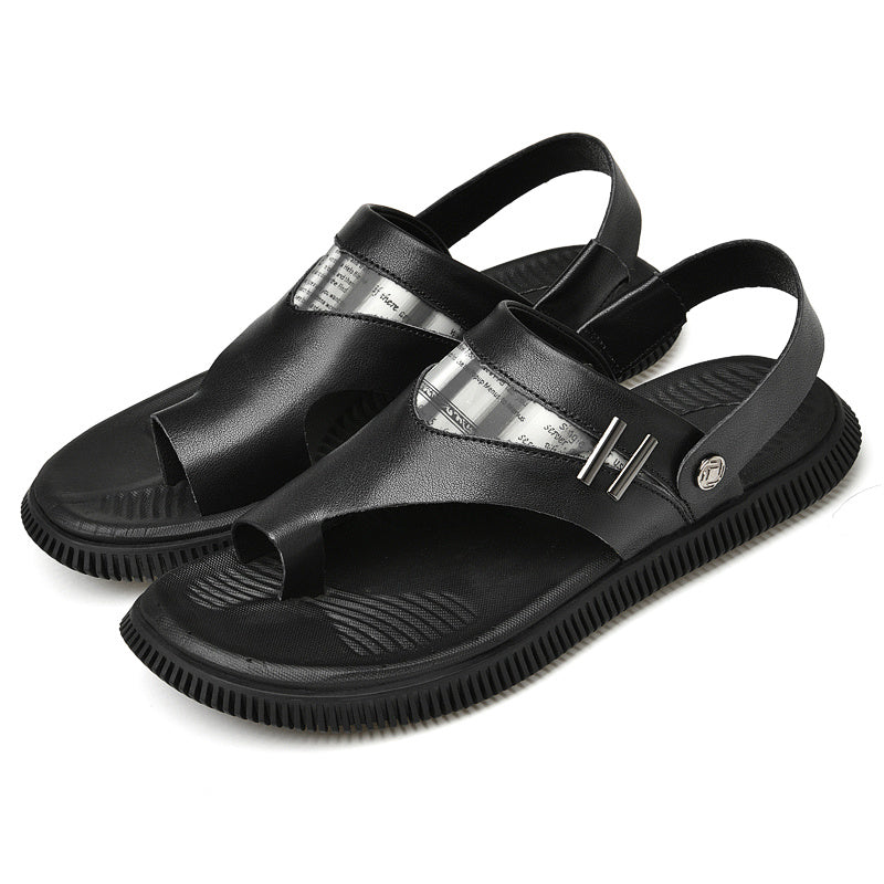 Men's Anti-skid Open Toe Sandals for Beach, Wear-resistant Flip Flops