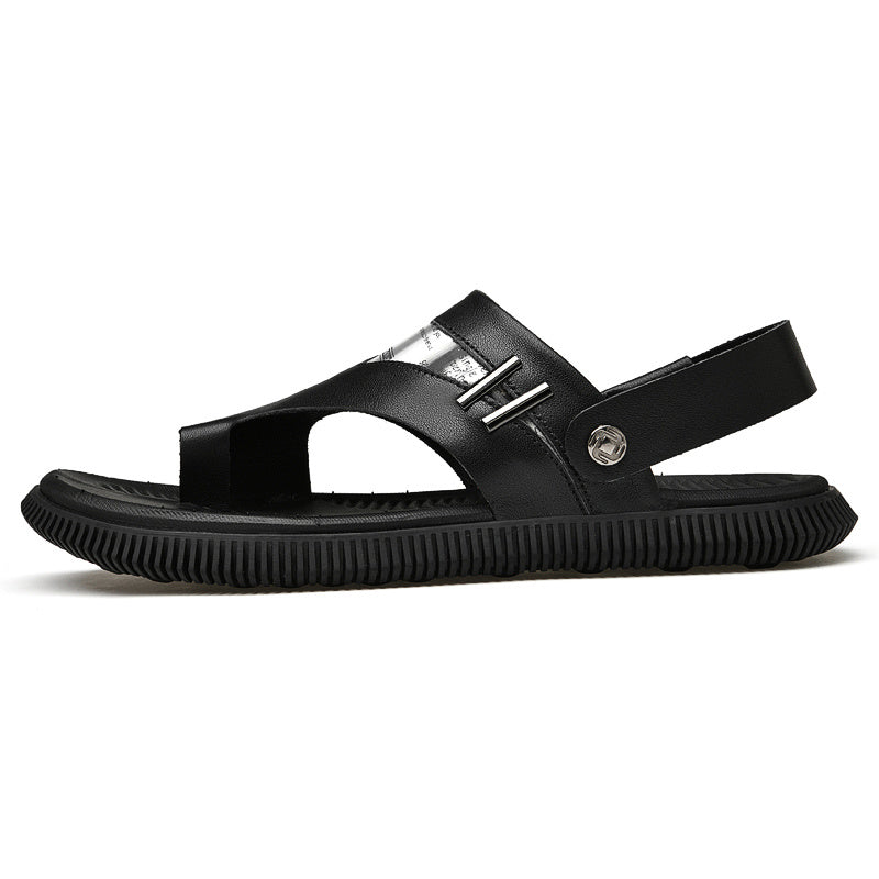 Men's Anti-skid Open Toe Sandals for Beach, Wear-resistant Flip Flops
