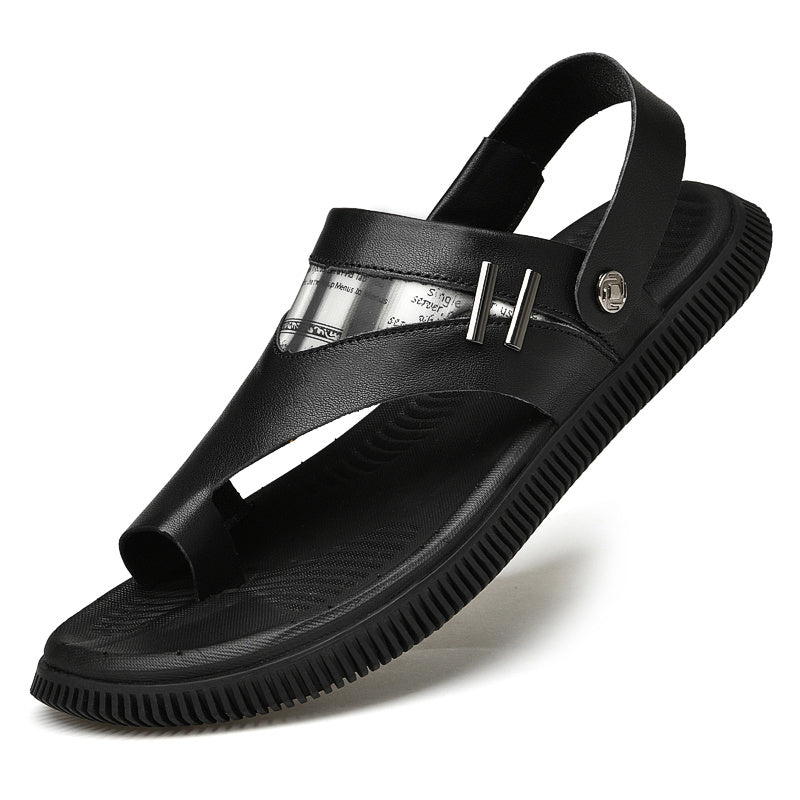 Men's Anti-skid Open Toe Sandals for Beach, Wear-resistant Flip Flops