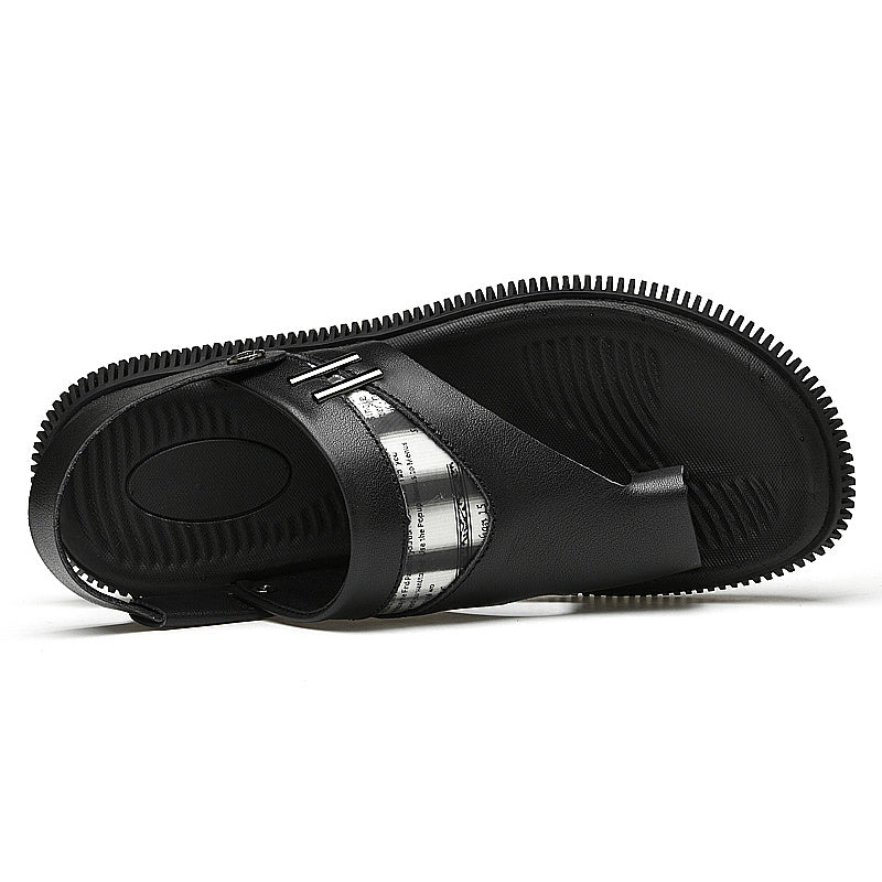 Men's Anti-skid Open Toe Sandals for Beach, Wear-resistant Flip Flops