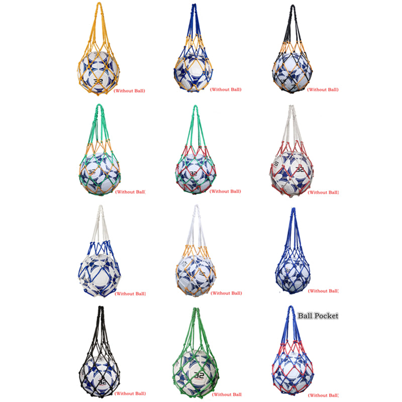 Colorful Football Basketball Bag Net Portable Foldable Sport Training
