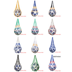 Colorful Football Basketball Bag Net Portable Foldable Sport Training