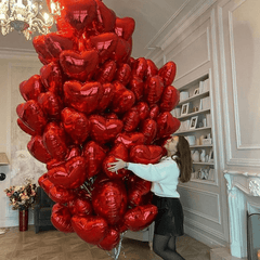 10pcs 18 Inch 45 Red Heart Love Aluminum Balloon