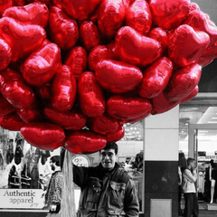 10pcs 18 Inch 45 Red Heart Love Aluminum Balloon