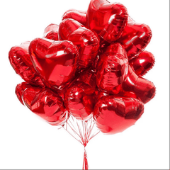 10pcs 18 Inch 45 Red Heart Love Aluminum Balloon