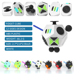 12-Side Fidget Cube for Stress Relief, Kids & Adults with ADHD, OCD, Autism