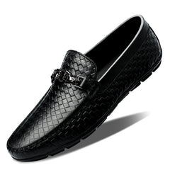 Men's Plaid Bit Loafers Autumn Winter Shoes