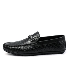 Men's Plaid Bit Loafers Autumn Winter Shoes