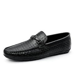 Men's Plaid Bit Loafers Autumn Winter Shoes