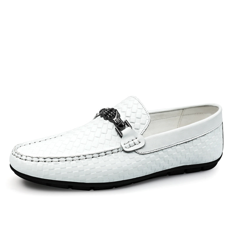 Men's Plaid Bit Loafers Autumn Winter Shoes