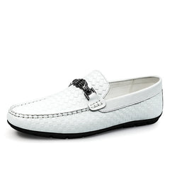 Men's Plaid Bit Loafers Autumn Winter Shoes