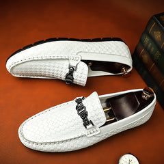 Men's Plaid Bit Loafers Autumn Winter Shoes