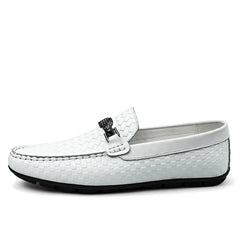 Men's Plaid Bit Loafers Autumn Winter Shoes