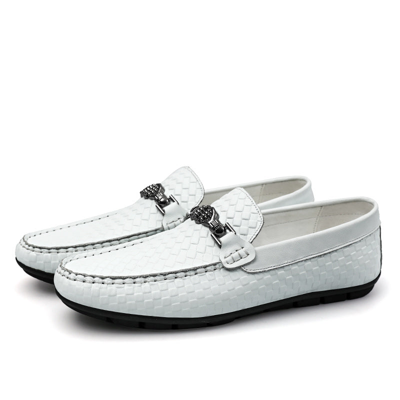 Men's Plaid Bit Loafers Autumn Winter Shoes
