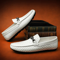 Men's Plaid Bit Loafers Autumn Winter Shoes