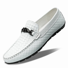 Men's Plaid Bit Loafers Autumn Winter Shoes