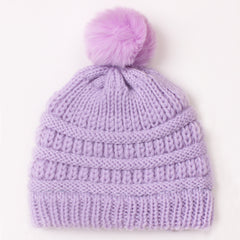 Infant Baby Knitted Cap Beanie Pompom Winter Warm Hat
