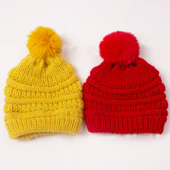 Infant Baby Knitted Cap Beanie Pompom Winter Warm Hat