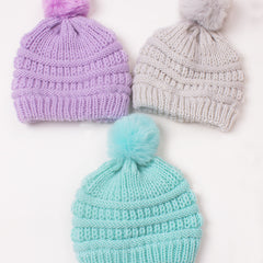 Infant Baby Knitted Cap Beanie Pompom Winter Warm Hat
