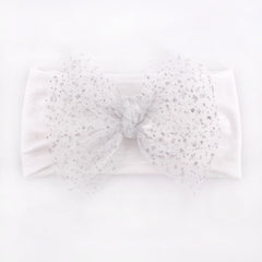 Mesh Bow Wide Headband Elastic Hair Band for Baby Boys and Girls