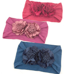 Wide Headband Flower Decor Hair Band for Baby Girls