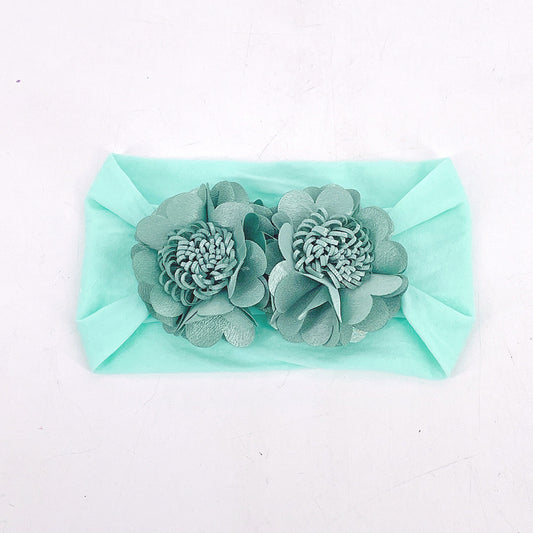Wide Headband Flower Decor Hair Band for Baby Girls