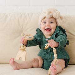 Newborn Toddler Plush Head Wrap Hat Solid Bow Turban Headband