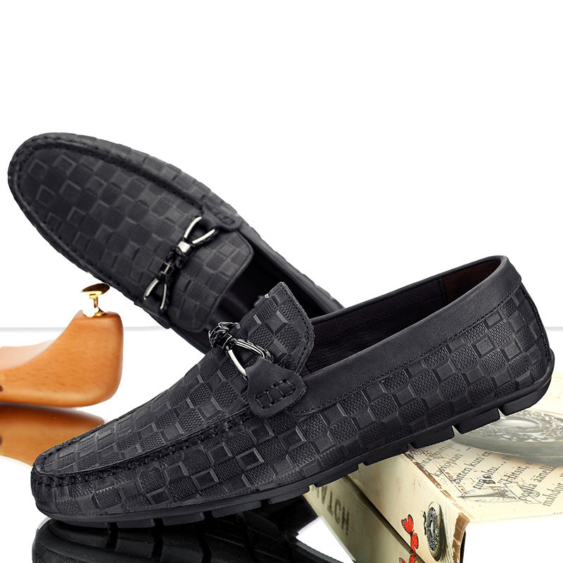 Men's Plaid Loafers Sneakers