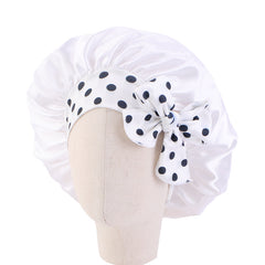 Kids Satin Bowknot Sleeping Caps Head Cover Hair Care Cap Night Hat