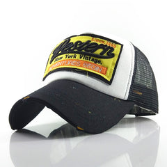 Women's Washed Mesh Baseball Caps Hip Hop Snapback Cap