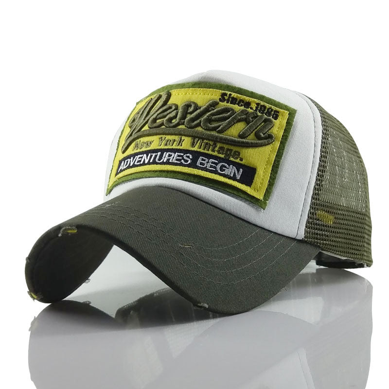 Women's Washed Mesh Baseball Caps Hip Hop Snapback Cap