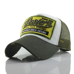 Women's Washed Mesh Baseball Caps Hip Hop Snapback Cap