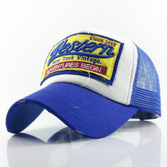Women's Washed Mesh Baseball Caps Hip Hop Snapback Cap
