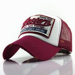Women's Washed Mesh Baseball Caps Hip Hop Snapback Cap