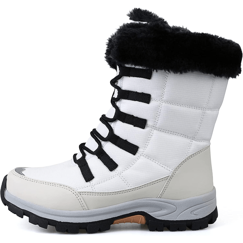 Women's Thermal Snow Boots Waterproof Mid Calf Non Slip Outdoor Hiking Boots