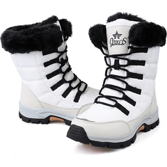Women's Thermal Snow Boots Waterproof Mid Calf Non Slip Outdoor Hiking Boots
