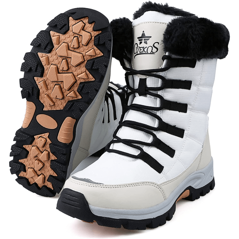 Women's Thermal Snow Boots Waterproof Mid Calf Non Slip Outdoor Hiking Boots