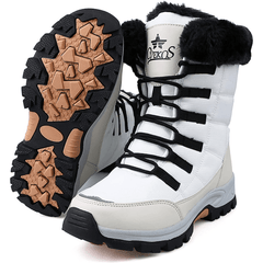 Women's Thermal Snow Boots Waterproof Mid Calf Non Slip Outdoor Hiking Boots