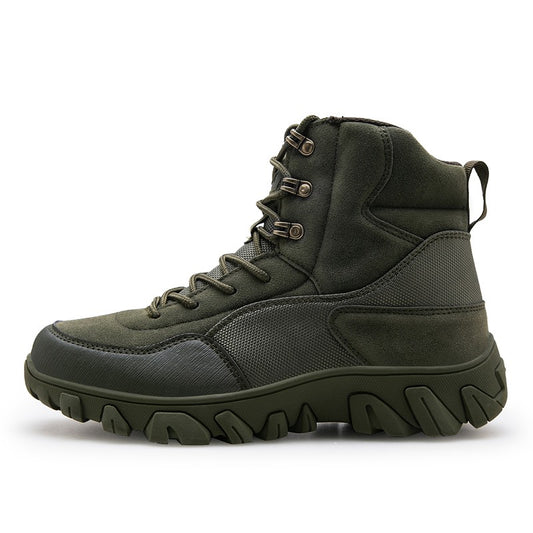Men's Suede Snow Boots Warm Plush Lining Shoes For Outdoor Winter