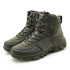 Men's Suede Snow Boots Warm Plush Lining Shoes For Outdoor Winter