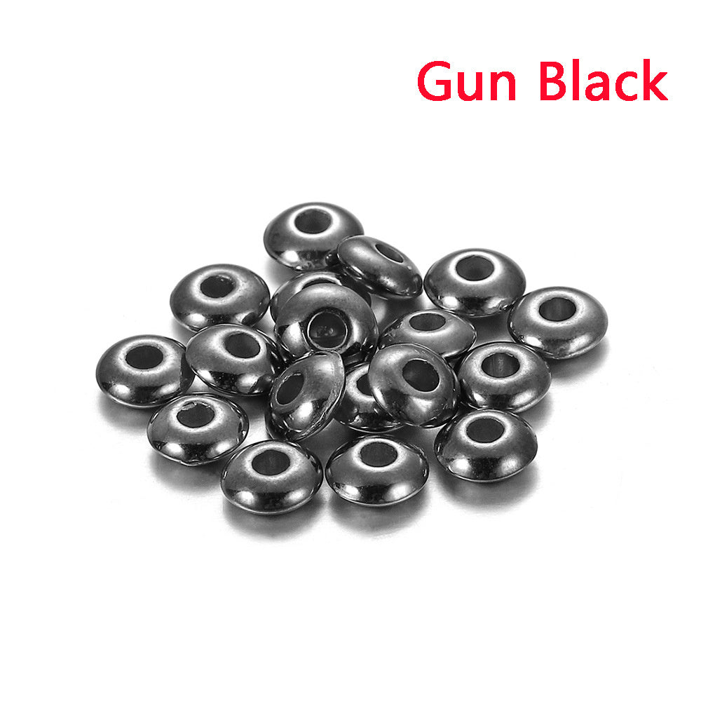 200 400Pcs CCB Charm Spacer Beads Wheel Bead Flat Round for DIY Jewelry Making