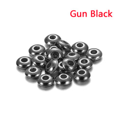 200 400Pcs CCB Charm Spacer Beads Wheel Bead Flat Round for DIY Jewelry Making
