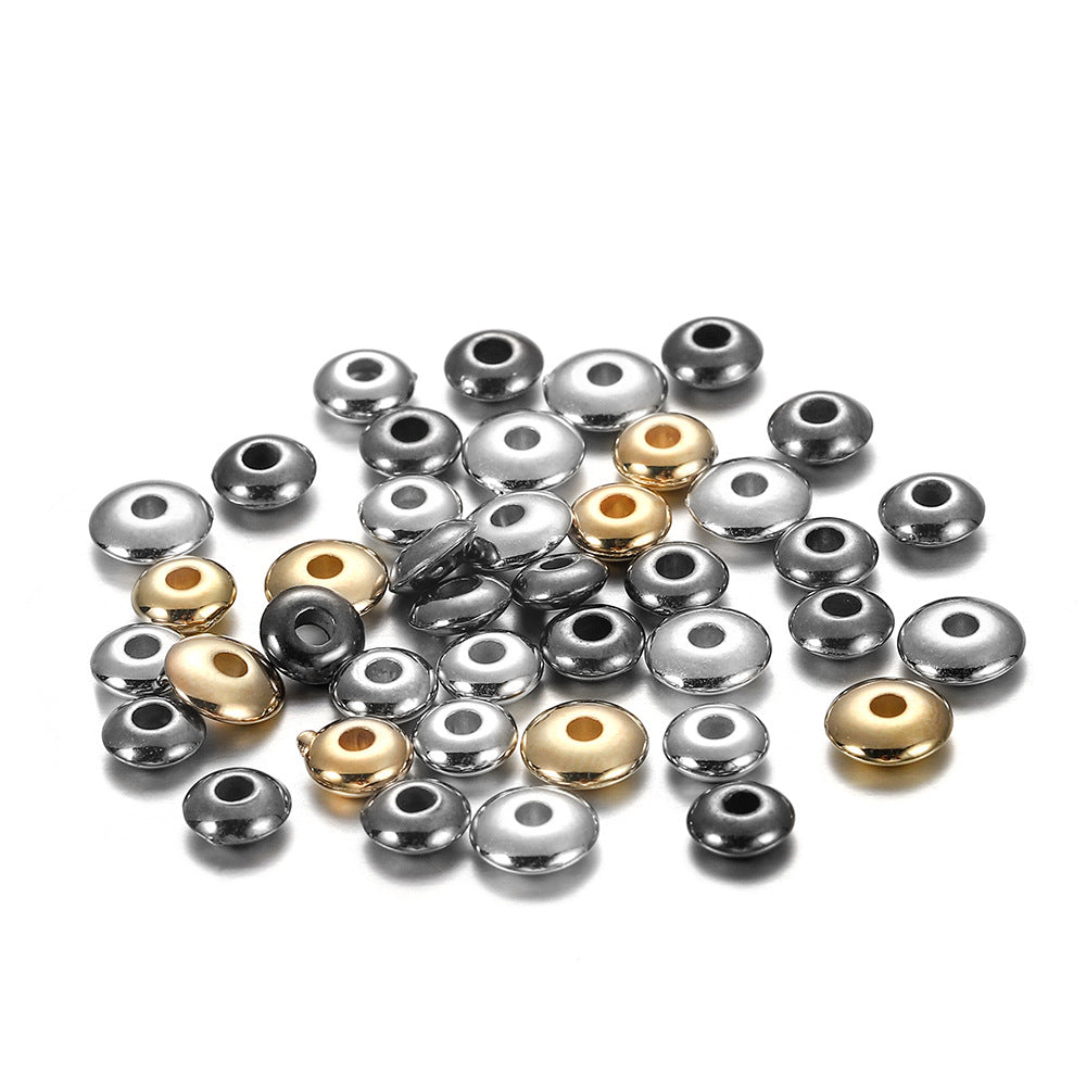 200 400Pcs CCB Charm Spacer Beads Wheel Bead Flat Round for DIY Jewelry Making