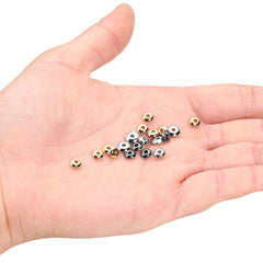 200 400Pcs CCB Charm Spacer Beads Wheel Bead Flat Round for DIY Jewelry Making