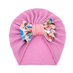 Newborn Floral Bow Turban Headband for Boys & Girls