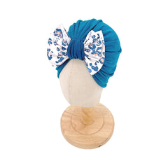 Newborn Floral Bow Turban Headband for Boys & Girls