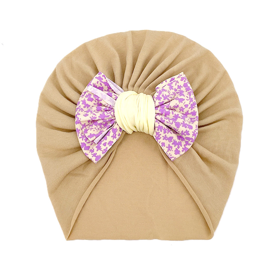 Newborn Floral Bow Turban Headband for Boys & Girls