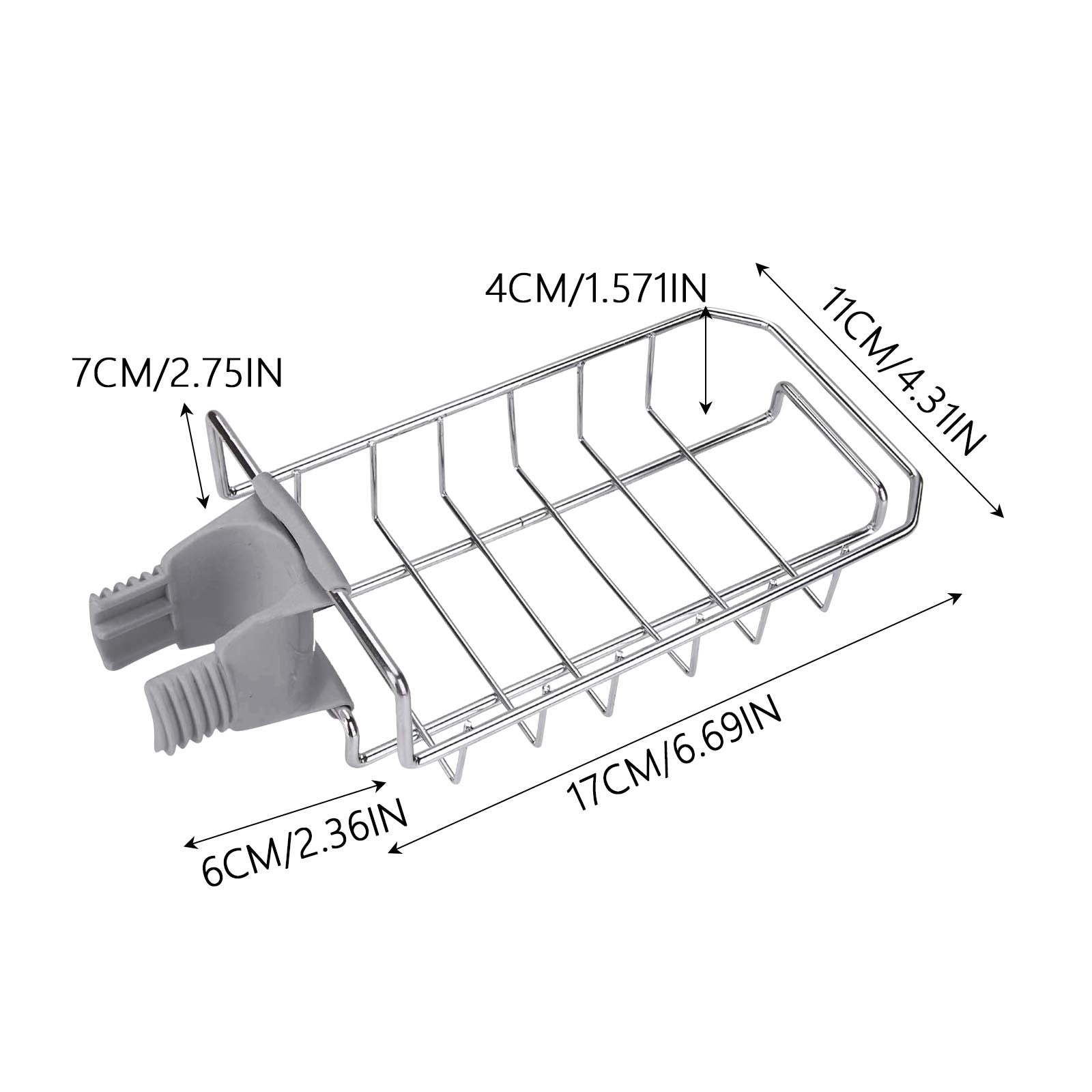 Stylish Stainless Steel Sponge Brush Rack