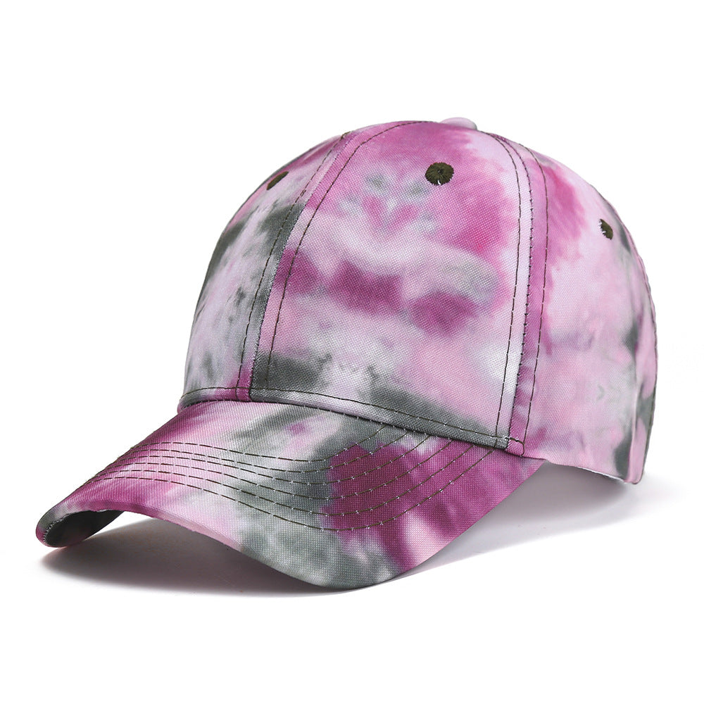 Tie Dye Gradient Multicolor Baseball Cap Men Cotton Outdoor Summer Sun Dad Hat